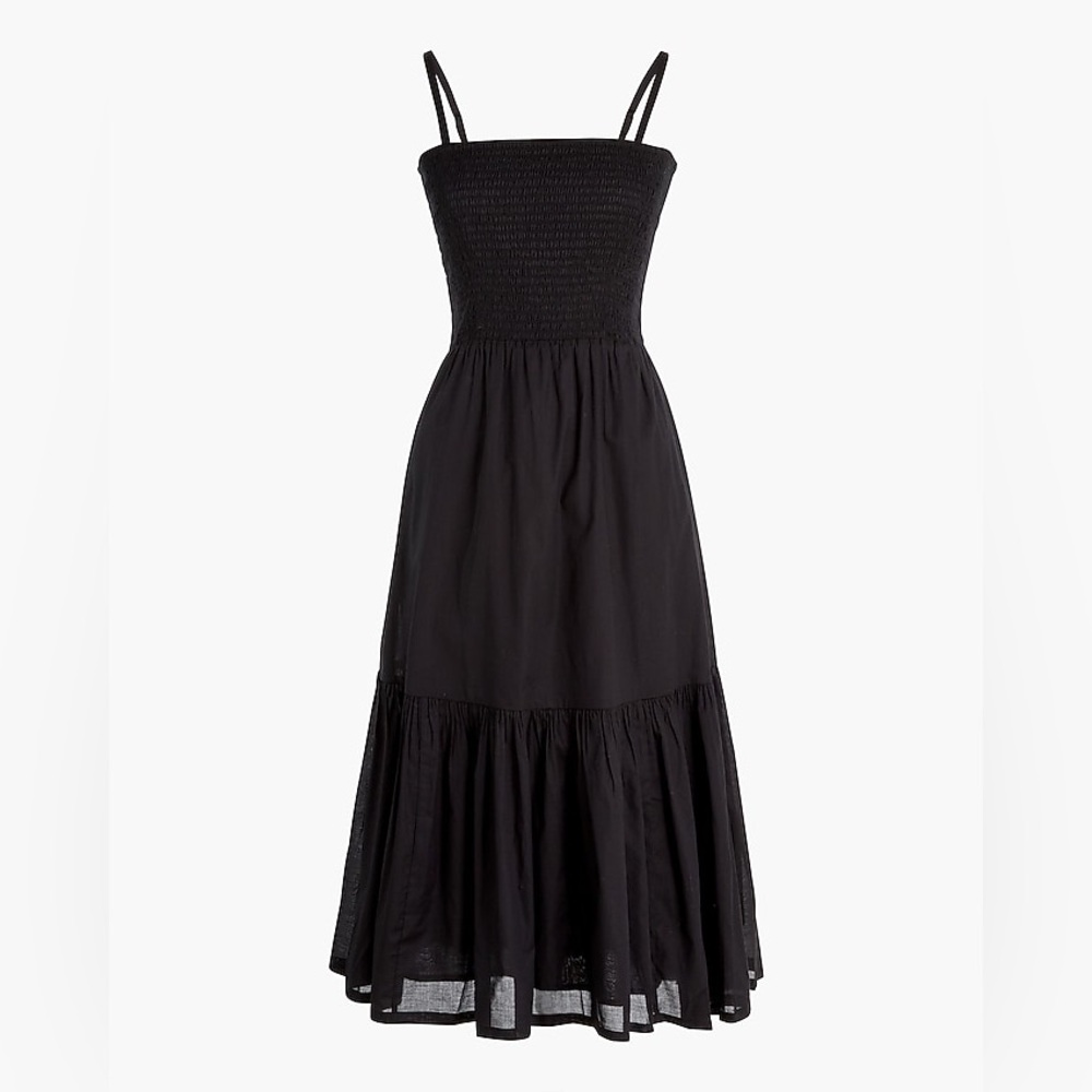 J Crew Smocked-top midi dress